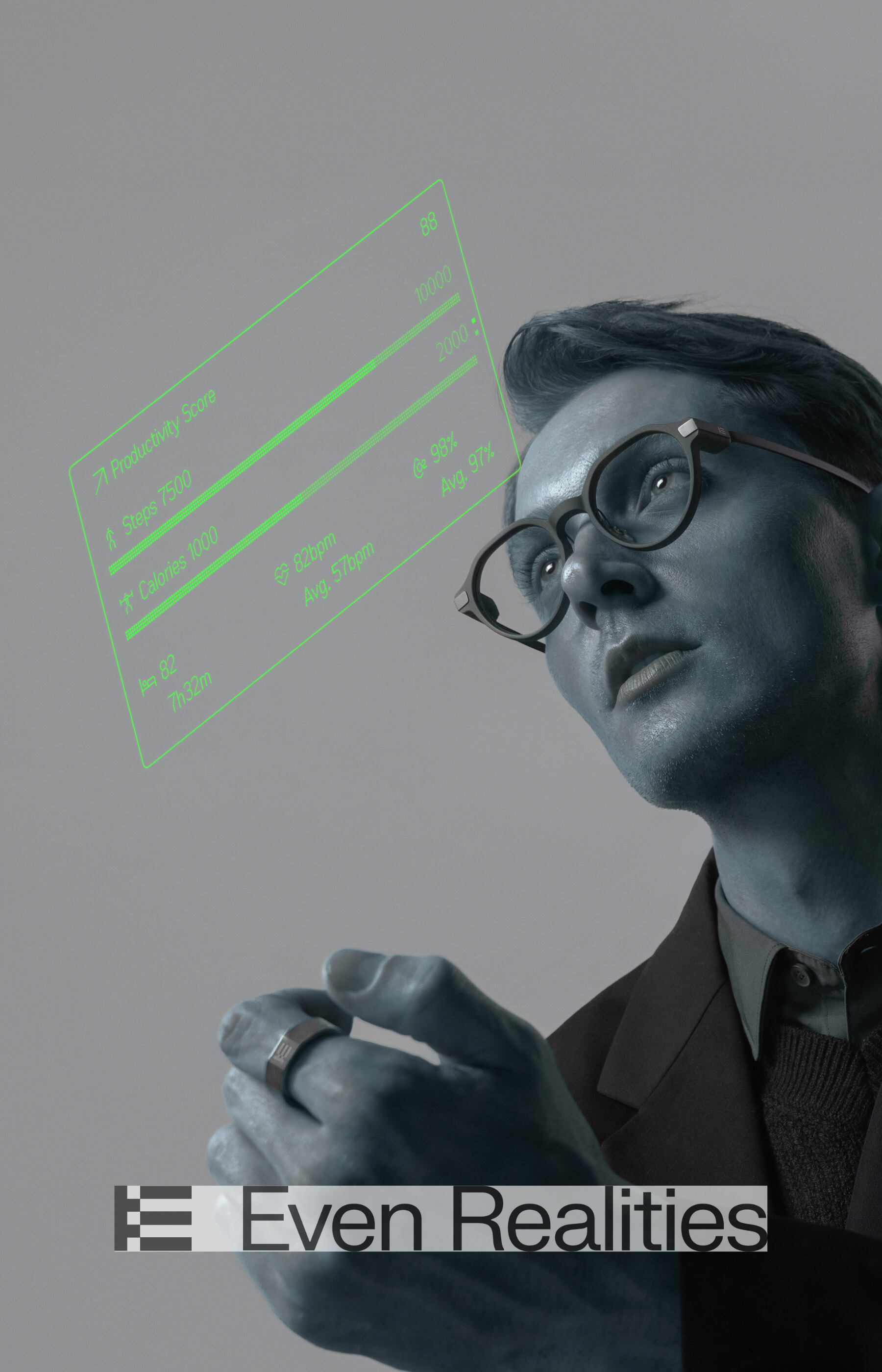 Even Realities-ragazzo-occhiali-titanio-tecnologia-G2-ottica-Conegliano-display