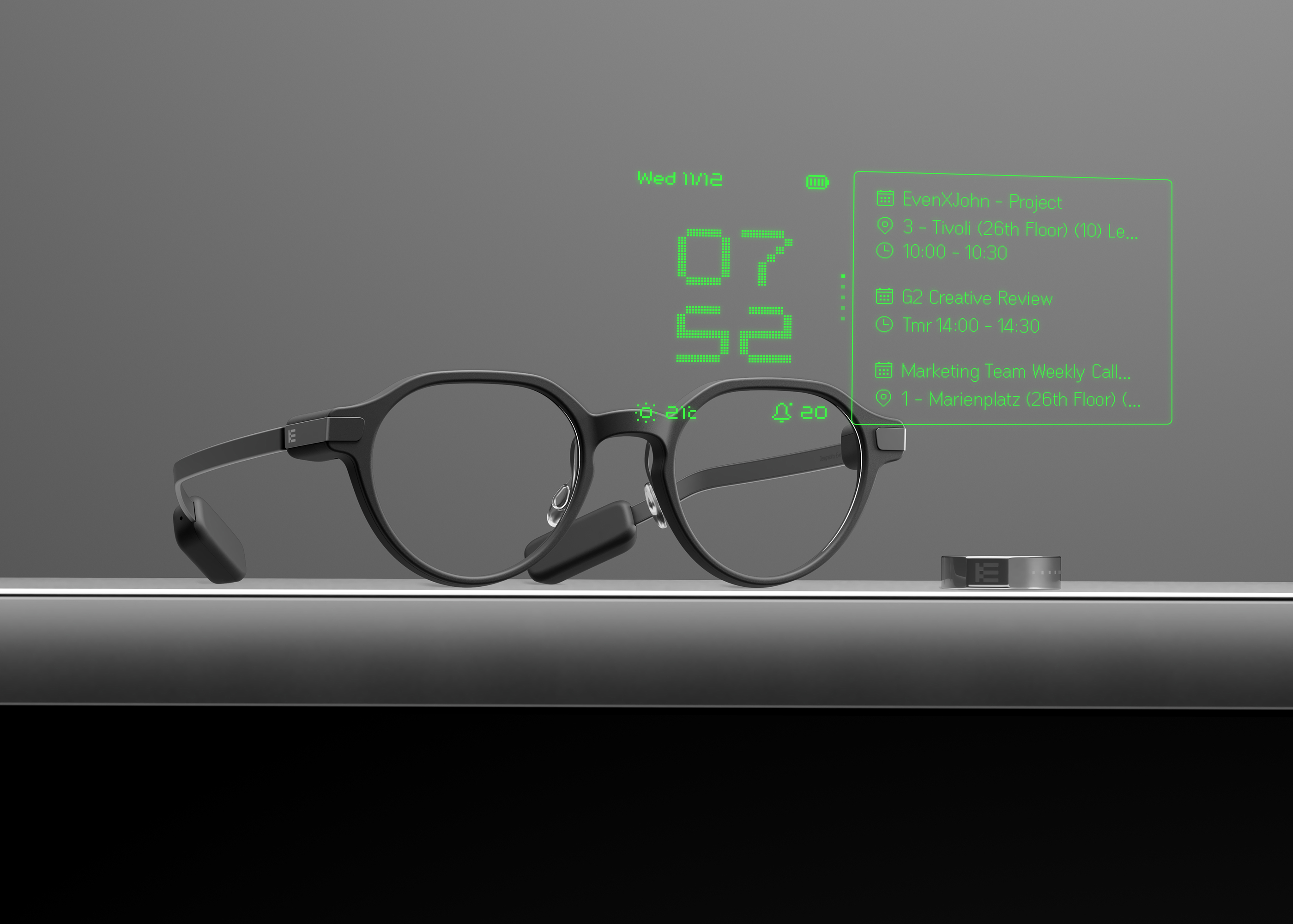 Even Relities G2 occhiale smart - display led - business in titanio